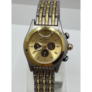 Charles Raymond Two Tone Quartz Analog Women's Watch New Battery Works